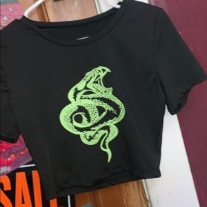 green and black dragon tee